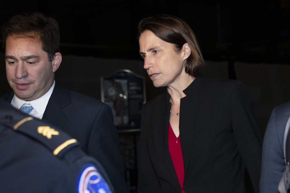 Fiona Hill leaves Capitol Hill